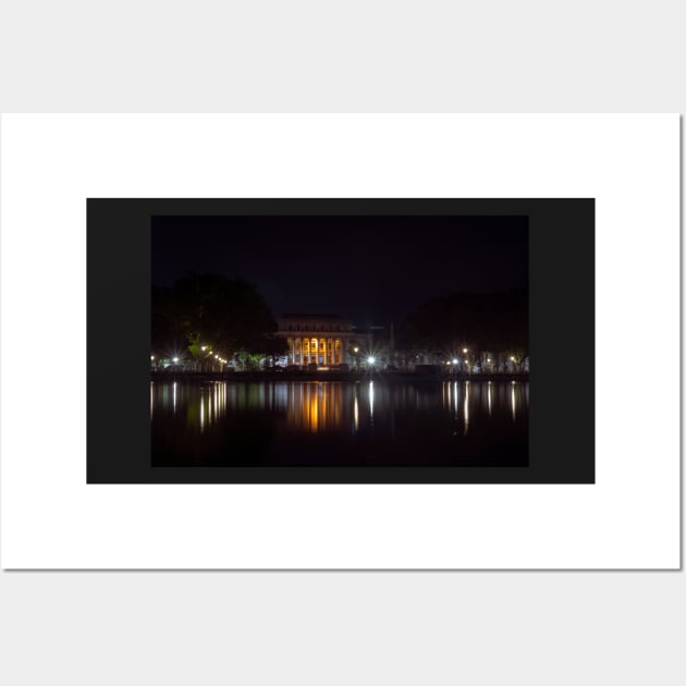 old government building at night Wall Art by likbatonboot